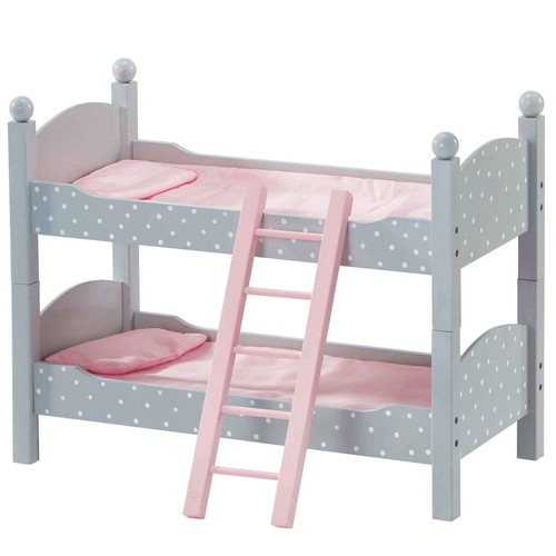 Wooden doll bunk bed with - bunk,