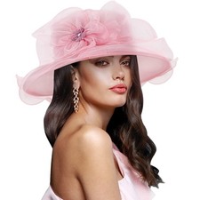 DRESHOW Women Organza Hat