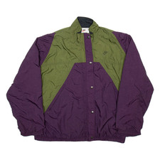 Vintage NIKE Mens Shell Jacket Purple Nylon 90s Colourblock L