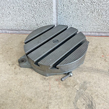 Rotary Table 9" Inch Manually Adjusted T-slotted Revolving Fixture Plate