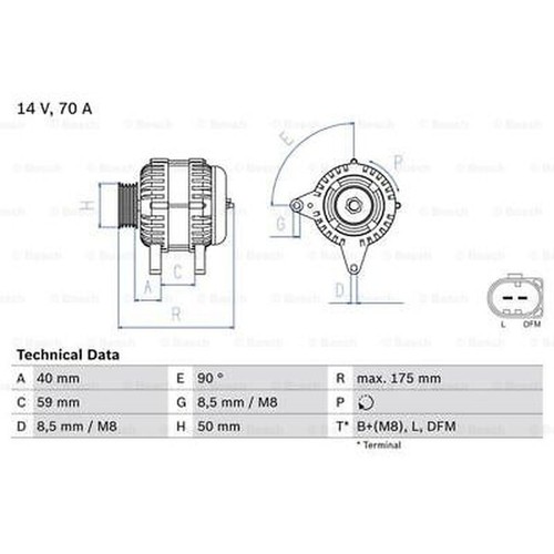 Bosch 986 041 910 alternator - 986,