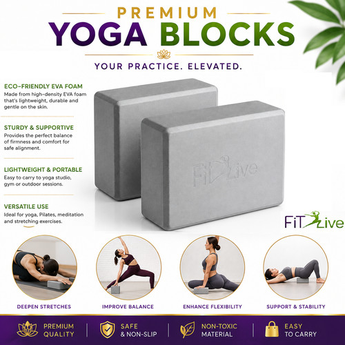Yoga blocks set - blocks, foam