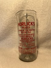 Horlicks vintage glass - glass, mixer