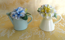 Pair of Radnor Fine Bone China England Flowers Pot and Cup Shape Baskets