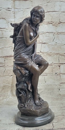 Vintage style bronze lady - style,