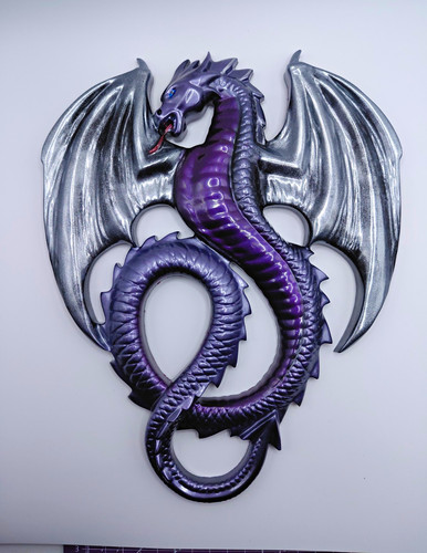 Hndmade resin purple silver - &,