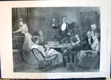 Old 1898 Seeing New Year Celebrations Fox Hunting Podger Sport Hounds Victorian