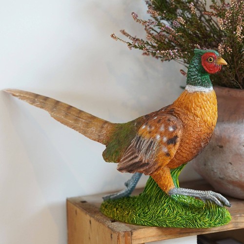 Pheasant resin ornament - resin, garden