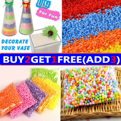 Mini foam beads colors - beads,