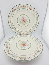 3 Tienshan Stoneware Dinner Plates Country Lane Floral Pattern 27cm Vintage VGC