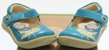 LIVIE & LUCA *PIO PIO* BABY GIRLS TURQUOISE LEATHER MARY JANE UK 4 JNR EU 20