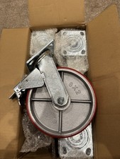 GBL 4x Heavy Duty Castor Wheels with 2 Brakes, 8"x2”