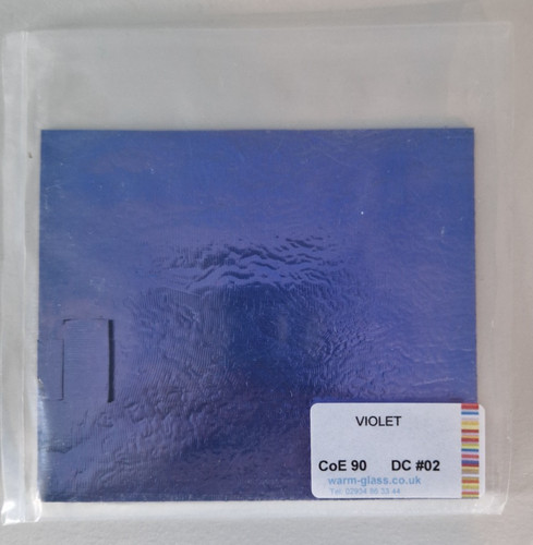 Dichroic glass violet on - glass:,