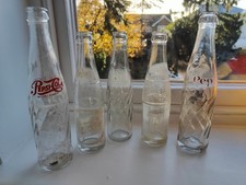 5 Vintage Pepsi Glass Bottles
