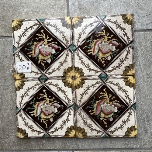 Vintage ceramic tiles shell - vintage,