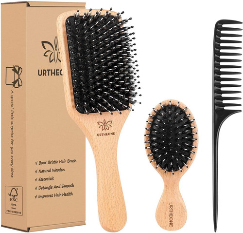 Boar bristle hair brush and - boar,