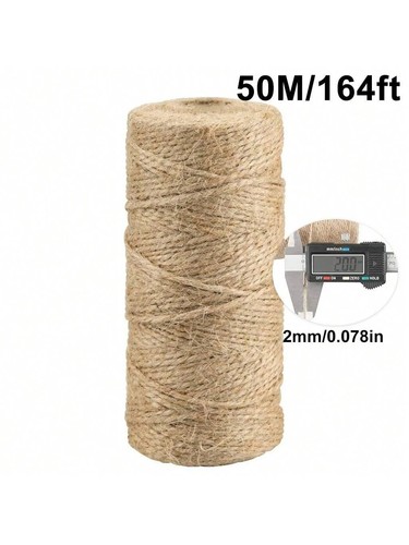 Natural brown jute twine rope - natural,