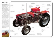 Vintage Massey Ferguson Tractor 135 CUTAWAY SALES BROCHURE/POSTER ADVERT A3