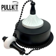 BLACK PULL CORD LIGHT SWITCH