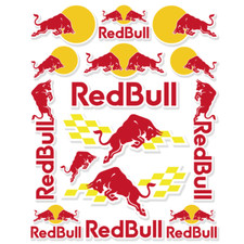 Waterproof Red Bull Stickers Helmet Bike Reflective Body Decals Universal Use