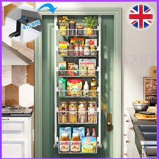 Over Door Storage Organiser Kitchen 4/6 Tier Hanging Storage Rack Wall Mounted