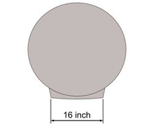 2x 16" Cast Stone Ball Wall