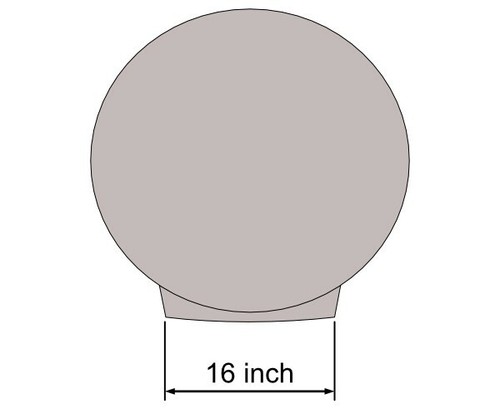 Cast stone ball wall - 16",