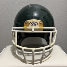 2012 Rawlings Green White Impulse Football Helmet Adult Large No Padding
