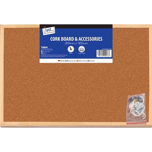 300x450mm cork notice board - 300x450mm,