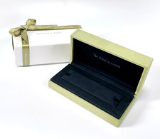 Van cleef & Arpels genuine Bracelet case Green Suede VCA Jewelry box Ribbon #009