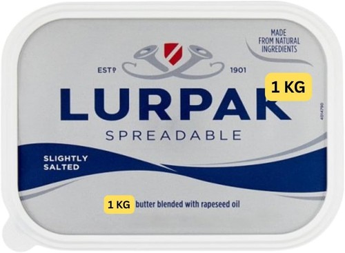 Lurpak 1kg slightly salted - lurpak,