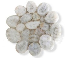 Round White Agate Coffee Table