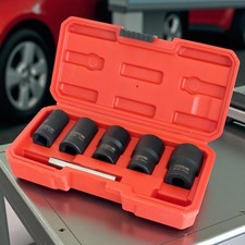 1/2" Locking Wheel Nut Remover Stud Bolt Impact Twist Sockets Extractor Tool Set