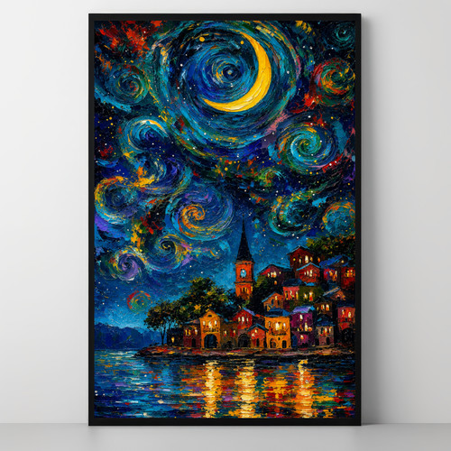 Van gogh style starry night - style,