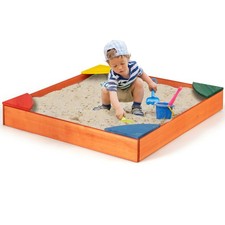 Kids Wooden Backyard Sandbox