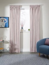 John Lewis Pair Blackout Lined Eyelet Curtains W228 x Drop 228cm - White A
