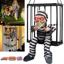 Halloween Decorations Motion Sensor Screaming Skeleton Animated Outdoor Indoor.