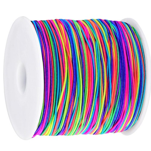 1mm round rainbow - rainbow, cord