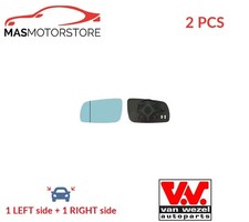 REAR VIEW MIRROR GLASS PAIR LHD ONLY VAN WEZEL 5888837 2PCS A FOR VW GOLF IV
