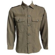 Austrian Army Green Field Shirt Smart Formal Wear Military Heavy Cotton Jacket