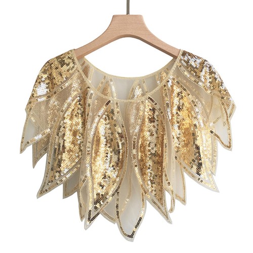 Women sequin shawl mesh lace - women,