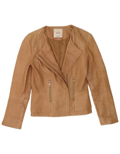 Mango womens leather jacket - mango, uk