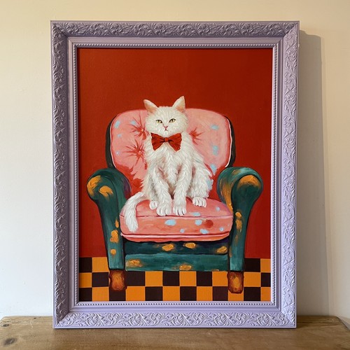 White persian cat - persian, maximalist