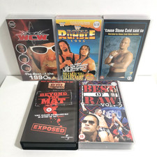 WWF WCW Wresting VHS Bundle Hulk Hogan Ric Flair Steve Austin Video Tapes x 5