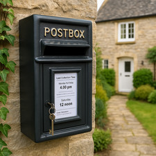 Classic post box black wall - classic,