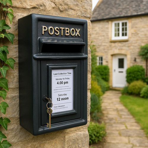 Classic post box - box, black