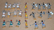 23 X Vintage Job Lot Timpo Britains Medieval English Knights, Crusaders ETC