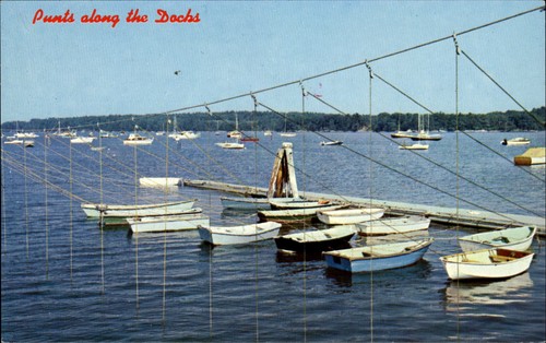 Punts along the dock south - dock,