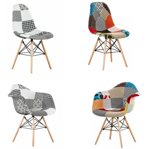 Retro patchwork dining - patchwork,