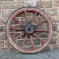Vintage Antique wood Iron Rim